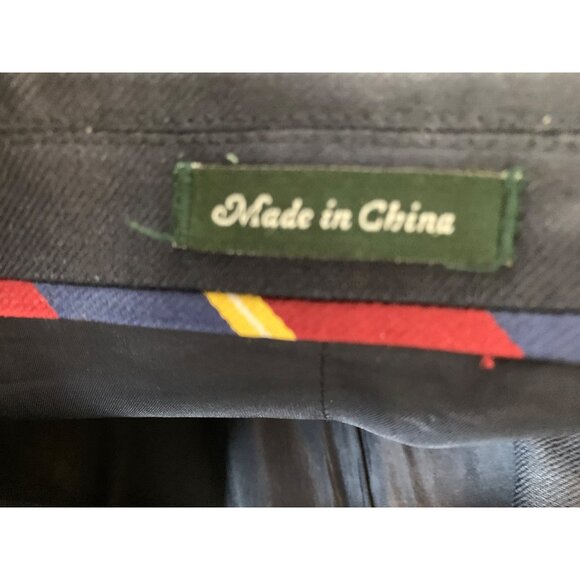 VTG 2007 J.Crew Mens 100% Irish Linen Navy Blue Blazer Jacket 40R RV10317 - Picture 12 of 13